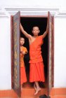 Bouddhistes à Luang Prabang , — Photo de stock