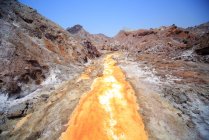 Hormoz Island yellow river — Stock Photo