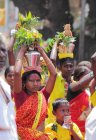 Місцеве населення в Тамілнаду держави, с. Chidambaranathapuram — стокове фото
