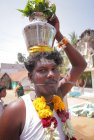 Местный житель в штате Тамилнаду, деревня Чидамбаранатхапурам — стоковое фото