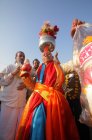 Menschenmenge beim kumbh mela Festival, dem weltgrößten religiösen Treffen, in allahabad, uttar pradesh, Indien. — Stockfoto