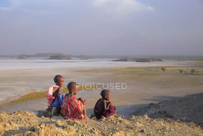 Kinder des Massai-Stammes, Tansania — Stockfoto
