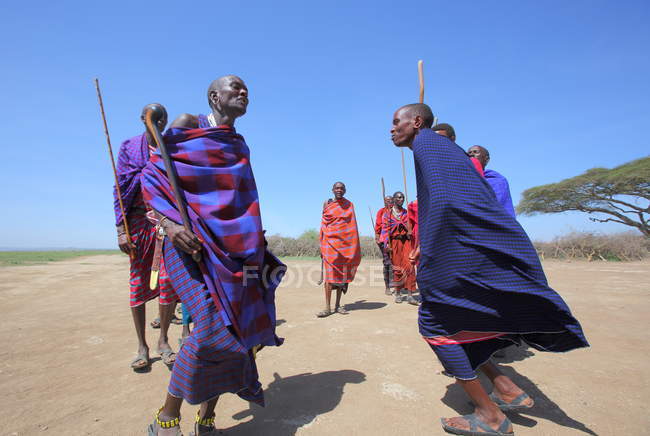 Villaggio della tribù maasai — Foto stock