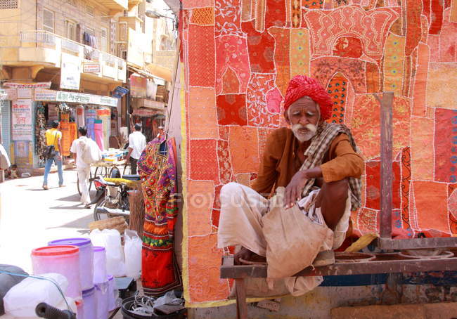 Old man in  Jaisalmer. India — Stock Photo