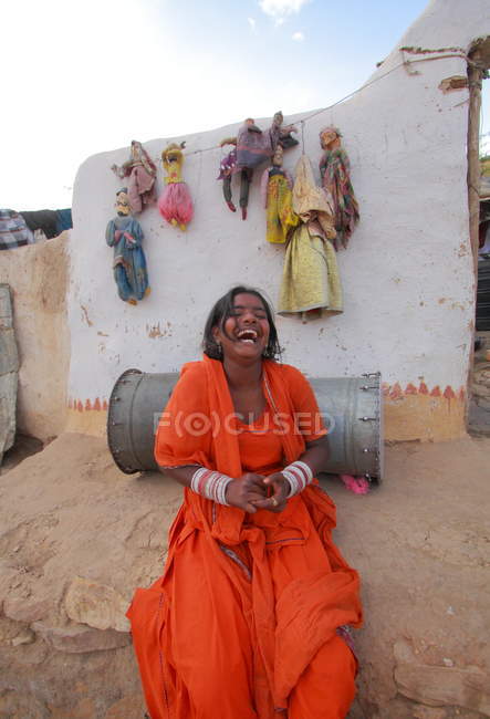 Feliz mujer india sonriente - foto de stock