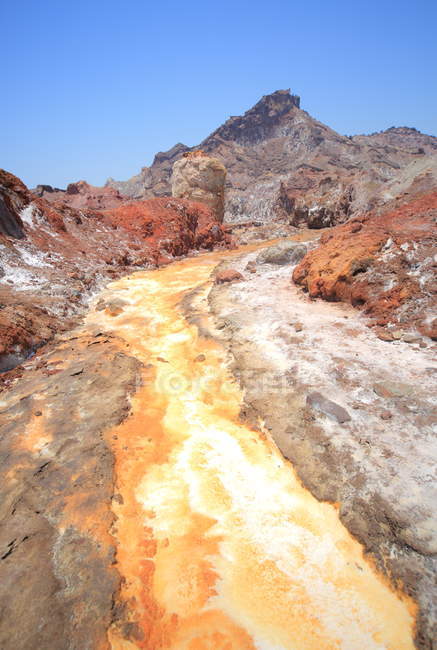 Hormoz Island yellow river — Stock Photo