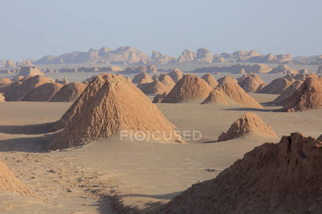 Kerman province-Shafi Abad village and Kaluts (Dasht-e Lut desert) — Stock Photo