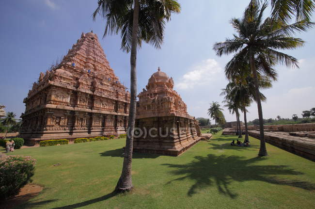 The Olden and Golden temple of Gangai konda chozhapuram. That pllace was constucted and controlled by chola's. Famous southindian temple in the state of Tamilnadu — Stock Photo