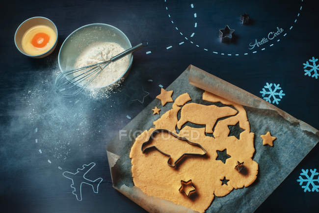 Cooking process of Arctic cookies — Stock Photo