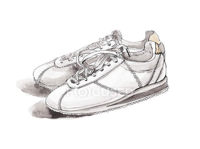 Baskets aquarelle tennis — Photo de stock