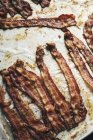 Bandes de bacon croustillantes cuites — Photo de stock