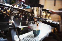Coffee machine making coffee — Stock Photo