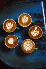 Tassen Kaffee von oben — Stockfoto