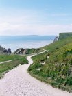 Winding path along the cliffs — Stock Photo