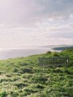 View along the grass cliff tops — Stock Photo