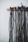 Cables arranged in row — Stock Photo