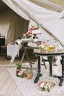 Tent in Boho style — Stock Photo