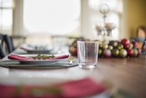Table laid for Christmas meal — Stock Photo