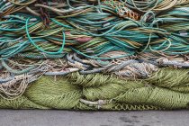 Filets de pêche commerciale — Photo de stock