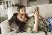 Woman with young son — Stock Photo