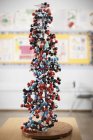 Tower of atoms bonded together — Stock Photo
