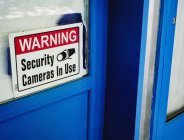 Security camera sign — Stock Photo