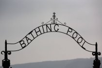 Gate to Bathing Pool in resort. — Stock Photo