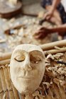 Masque en bois traditionnel — Photo de stock