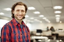 Man in a large office — Stock Photo