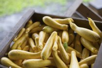 Box of yellow courgettes. — Stock Photo