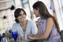 Couple seated in restaurant — Stock Photo