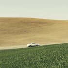 Car on uphill slope — Stock Photo