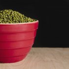 Bowl of mung beans — Stock Photo