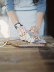 Cook preparing pastry — Stock Photo