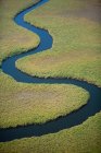 Curso de rio sinuoso — Fotografia de Stock