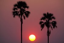Vue imprenable sur le coucher du soleil — Photo de stock