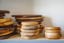 Smooth wooden bowls. — Stock Photo