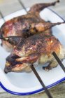 Two small roasted birds — Stock Photo