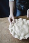 Woman making homemade pie. — Stock Photo