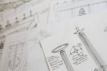 Desenhos de design para uma tigela de madeira esculpida — Fotografia de Stock