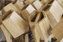 Primo piano di esagonale, in legno — Foto stock