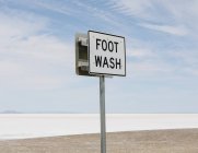 Information sign, Foot Wash — Stock Photo