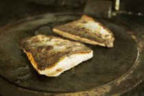 Pan-fried fillet of fish — Stock Photo
