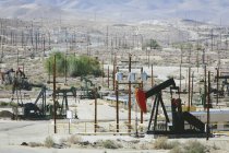 Petróleo crudo se extrae de los campos petrolíferos - foto de stock
