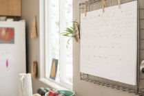 Wall planner on wall — Stock Photo