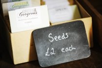 Seed packets for sale — Stock Photo