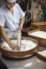Small artisan producer of wagashi sweets. — Stock Photo