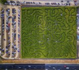 Vue aérienne du labyrinthe de maïs — Photo de stock