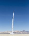 Rocket shooting into vast — Stock Photo