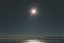 Звездное небо над солеными равнинами Бонневилля — стоковое фото